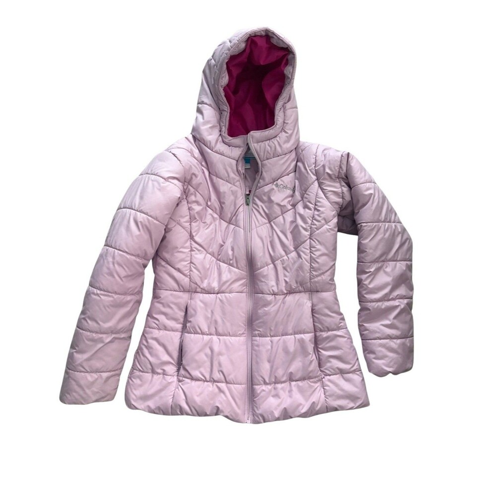Columbia Girls XL 18/20 Light Purple Puffer Jacket Hooded Winter Coat
